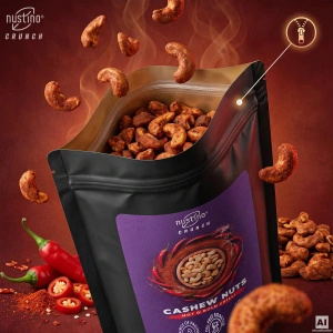 Nustino Crunch – Roasted Cashews – Hot & Bold Chilli 100g