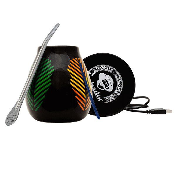 Yerba Mate Accessories Set: USB cup warmer + Calabash + Bombilla