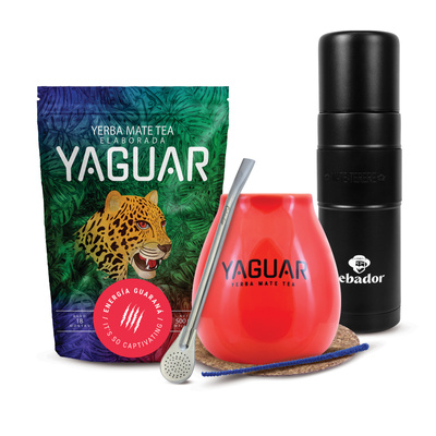 Yerba Mate Set Yaguar 500g 0.5kg Yerbomos XL + Calabash + Bombilla