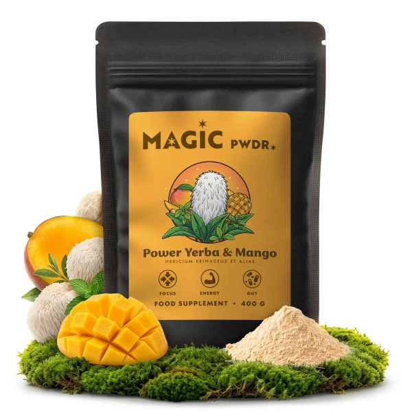 Magic Pwdr – Power Yerba & Mango – Focus & Gut Blend 400g