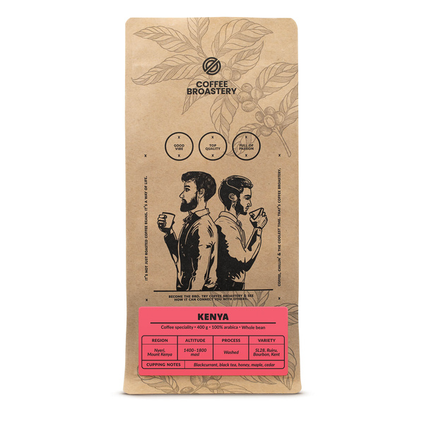 Bro Coffee Roastery - Whole Bean Coffee Kenya Nyeri Speciality 400g