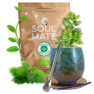 Yerba Mate Set Soul Mate 500g 0.5kg Calabash + Bombilla