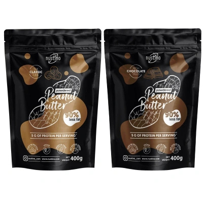 Powdered Peanut Butter Set Nustino: Classic + Chocolate 2x400g