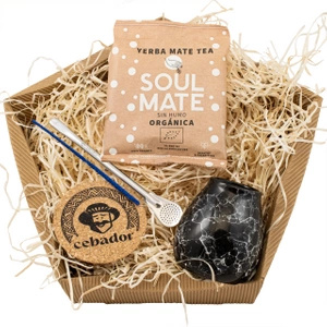 Yerba Mate Gift Set: Soul Mate Energia 50g + Mate Gourd + Bombilla