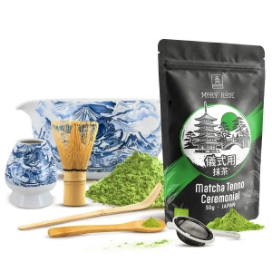 Ceremonial Matcha Tea Brewing Set: Japanese Organic Matcha 30g + Accessories