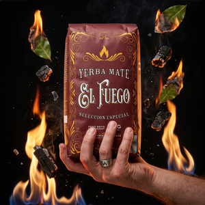 Yerba Mate Set: El Fuego Elaborada 1kg + Calabash + Bombilla