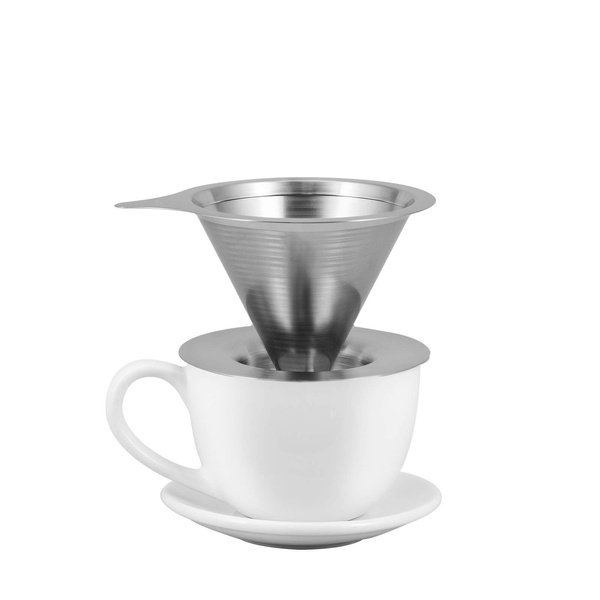 Stainless Steel Coffee Brewer – Dripper Hario V60-02