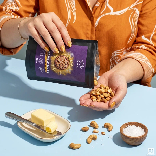 Nustino Crunch – Roasted Cashews – Golden Salted Butter 100g