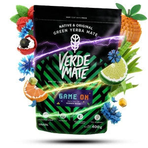 Christmas Gift Set Yerba Mate Verde Mate Game On 400g + Yerbomos and Thermal Mug