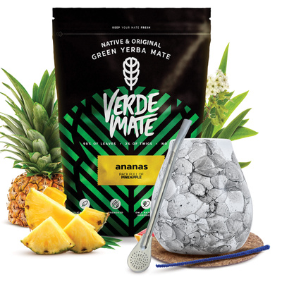 Yerba Mate Set Verde Mate 500g 0.5kg Calabash + Bombilla