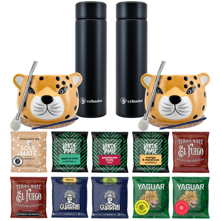Yerba Mate Thermos Bombilla Set for Two 500g