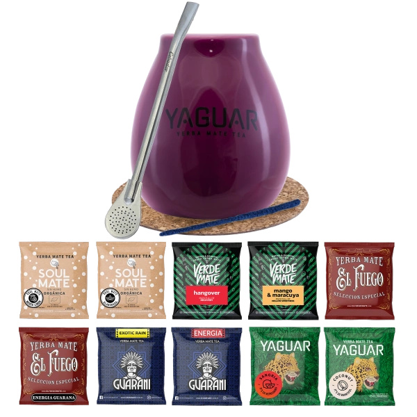 Yerba Mate Tykva Bombilla Starter Kit 10x50g