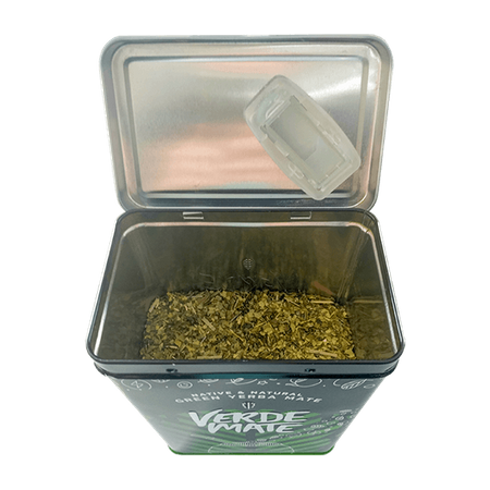 Yerbera – Tin can + Verde Mate Frutos del Bosque 0.5kg 