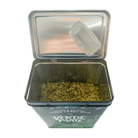 Yerbera – Tin can + Verde Mate Green Frutos Tropicales 0.5kg 