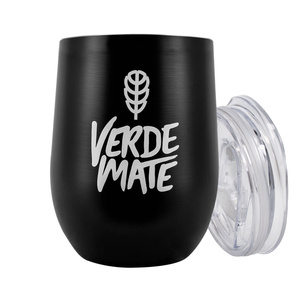 TermoLid – thermal mate cup with a lid – Verde Mate (black) – 350 ml