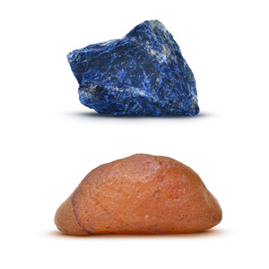 Set of natural stones, crystals and incenses - esotericism, yoga, meditation