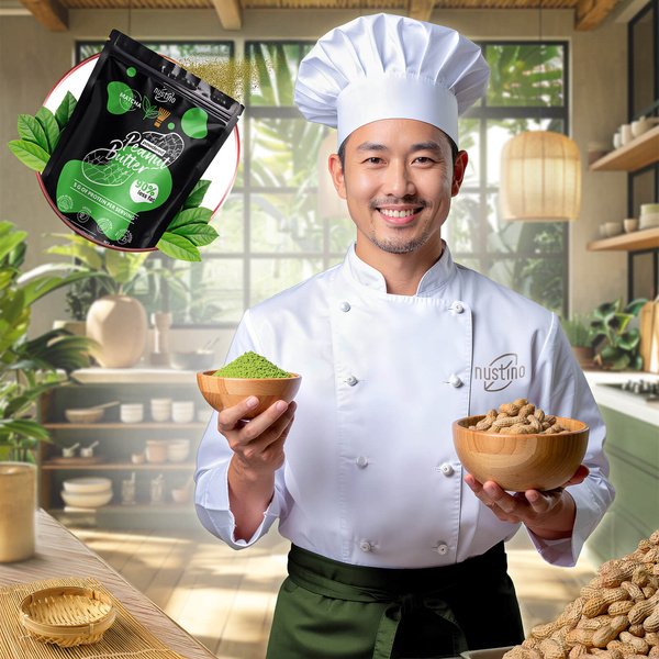Nustino – Powdered Peanut Butter – Matcha (no sugar added) 400g