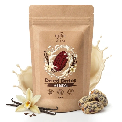 Nustino Bites – Dried Dates – Vanilla Ice Cream 100g