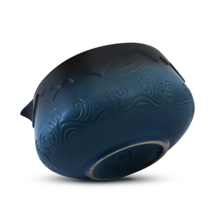 Matchawan – Ceramic Matcha Bowl with Spout – Mountain (blue)