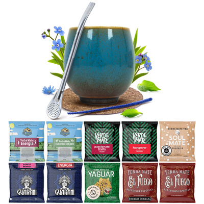 Yerba Mate 10x50g 500g sample set + accessories