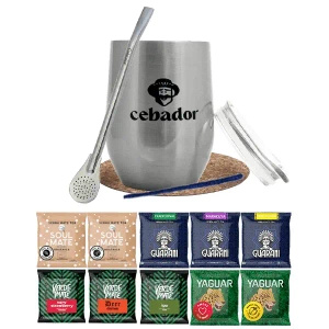 Yerba Mate Set: samples 10x50g + TermoLid + Bombilla