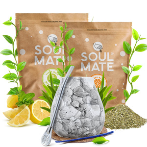 Yerba Mate Set Soul Mate Organica 2x500g 1kg Calabash + Bombilla