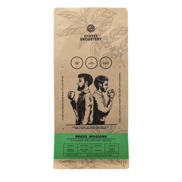 Coffee Broastery - Whole Bean Coffee Brazil Mogiana Premium 400g