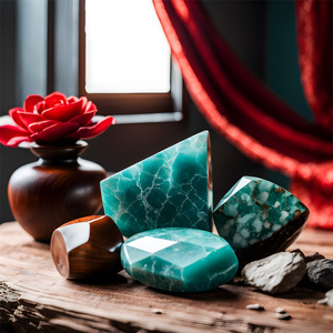 Set of natural stones and crystals - esotericism, yoga, meditation